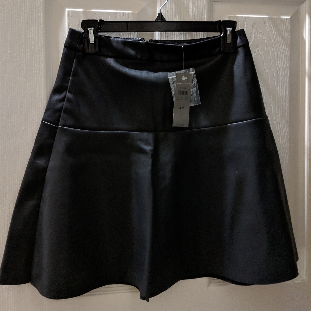 Brand New Petite Faux Leather Skirt